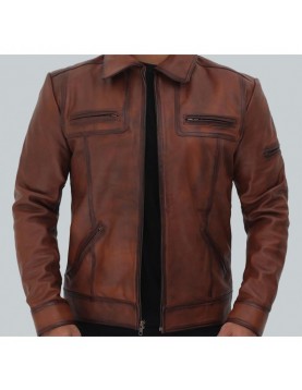 Bradford Casual Leather Jacket Mens