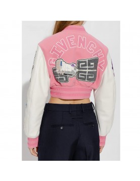 Bstroy Logo Embroidered Cropped Jacket