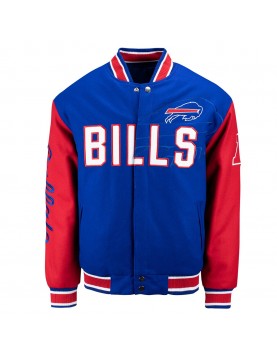 Buffalo Bills Blue and Red Varsity Wool Jacket