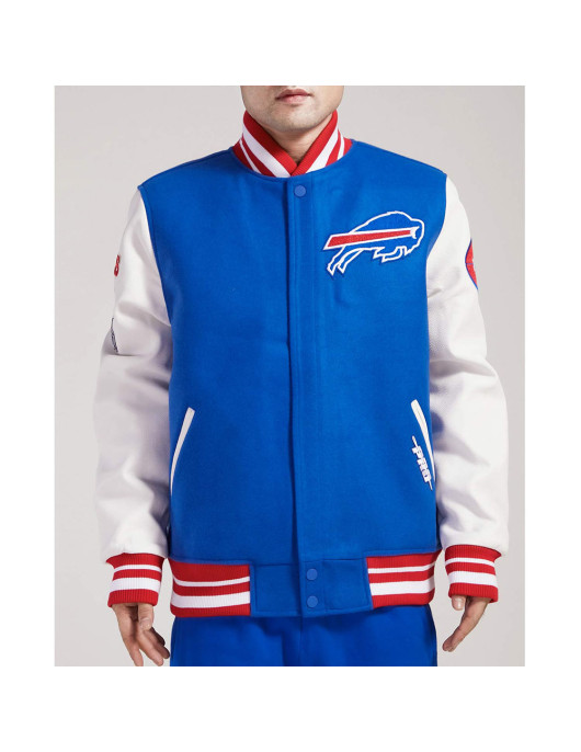 Buffalo Bills Old English Classic Rib Varsity Jacket