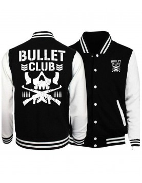 Bullet Club Letterman Black and White Jacket