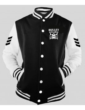 Bullet Club Letterman Black and White Jacket