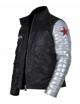 Captain America Civil War Winter Soldier Leather Jacket