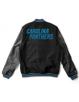 Carolina Panthers Black Letterman Jacket