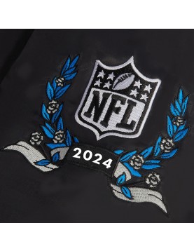 Carolina Panthers Shirt Collar Black Bomber Jacket