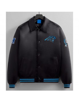 Carolina Panthers Shirt Collar Black Bomber Jacket