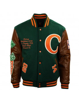 Carrots Arlington Heights Green &amp; Brown Varsity Jacket