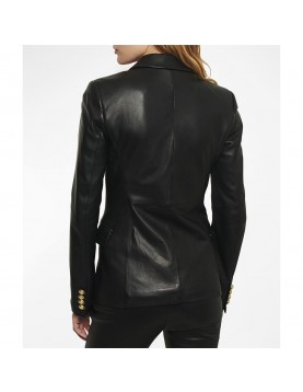 Charity Lawson The Bachelorette Double Breasted Leather Jacket