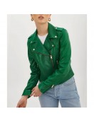 Charity Lawson The Bachelorette Green Leather Jacket