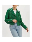 Charity Lawson The Bachelorette Green Leather Jacket