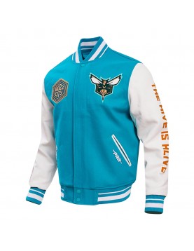 Charlotte Hornets 2023/24 City Edition Teal Varsity Jacket