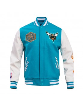 Charlotte Hornets 2023/24 City Edition Teal Varsity Jacket