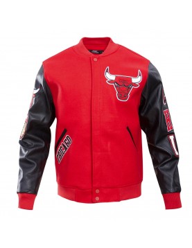 Chicago Bulls Classic Red Wool Varsity Jacket