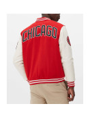 Chicago Bulls Varsity Red and Off White Jacket