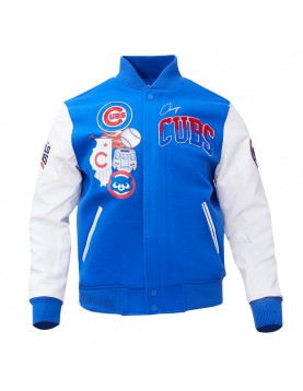 Chicago Cubs Home Town Blue Wool Varsity Jacket