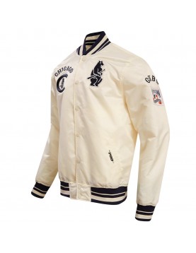 Chicago Cubs Off White Satin Jacket: A Fan Must-Have