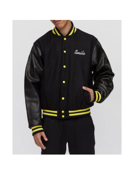 Chinatown Market Smile Black Varsity Jacket