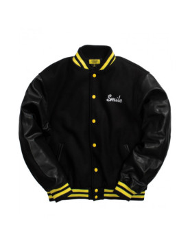 Chinatown Market Smile Black Varsity Jacket