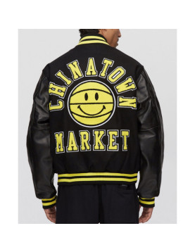 Chinatown Market Smile Black Varsity Jacket