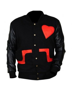 Chris Brown Love Not Hate Valentines Bomber Leather Letterman Jacket