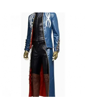 Clark Blue Trench Leather Coat Halloween Cosplay Costume