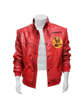 Cobra Kai Karate Kid Red Leather Jacket