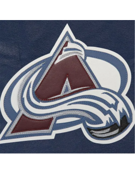 Colorado Avalanche Bomber Navy Blue Leather Jacket