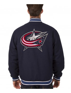 Columbus Blue Jackets Navy Blue Wool Jacket