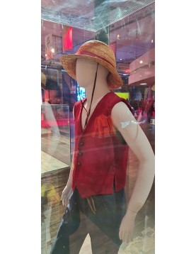 One Piece Monkey D. Luffy Iñaki Godoy Leather Red Vest