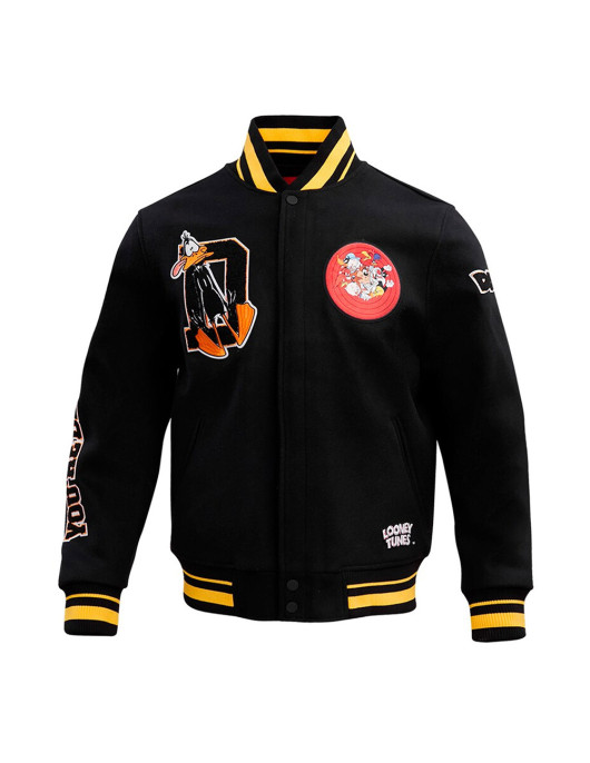 Daffy Duck Looney Tunes Freeze Max Black Varsity Jacket