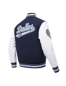 Dallas Cowboys Script Tail Classic Rib Varsity Jacket