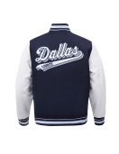 Dallas Cowboys Script Tail Classic Rib Varsity Jacket