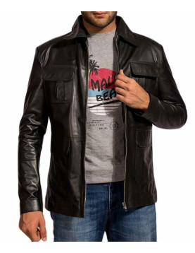 Damon Salvatore The Vampire Diaries Leather Jacket