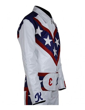 Daredevil Evel Knievel Leather Motorcycle Jacket Costume