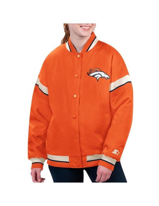 Denver Broncos Tournament Orange Varsity Jacket