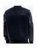 Detroit Lions Letterman Varsity Black Jacket