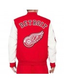 Detroit Red Wings Animal Patches Red Varsity Jacket