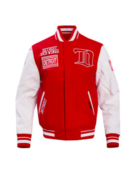 Detroit Red Wings Retro Classic Rib Varsity Jacket