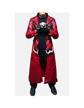 Devil May Cry 3 Dante Leather Trench Coat Costume