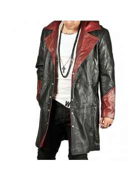 Devil May Cry 4 Dante Leather Trench Coat Costume