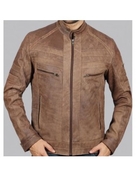 Douglas Brown Leather Jacket Mens