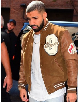 Drake Suede Leather Varsity Jacket