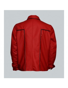 Elvis Presley Inspired Mens Red Leather Jacket