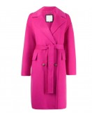 Emily in Paris Lily Collins Pink Wool Belted Coat