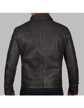 Expendable Distressed Mens Vintage Black Leather Jacket