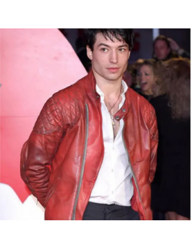 Ezra Miller Batman V Superman Quilted Leather Jacket