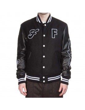 Family First Black Varsity Jacket