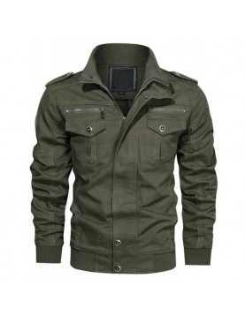 Finley Green Cotton Bomber Jacket for Men's