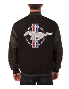 Ford Mustang Black Varsity Jacket