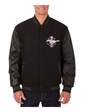 Ford Mustang Black Varsity Jacket